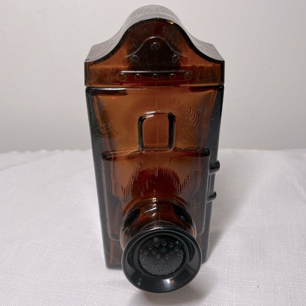 Avon Simulated Camera Amber Brown Bottle. Collectible